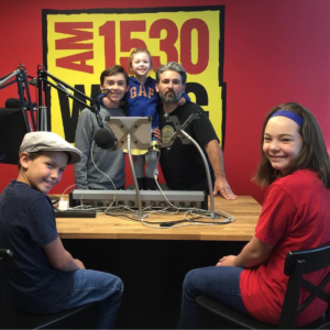 Dubiel Family in WCKG Radio Studios Chicago